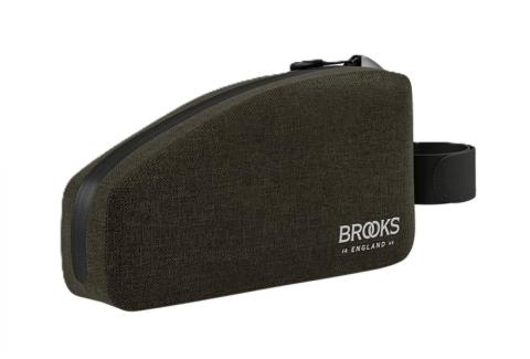 BROOKS Scape Top Tube Bag Mud Green - wasserdichte Oberrohrtasche 0,9 Liter mit Kabeldurchführung &…