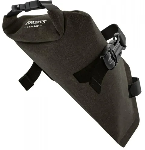 BROOKS Scape Saddle Roll Bag Mud Green - kompakte wasserdichte Satteltasche 1 Liter mit…