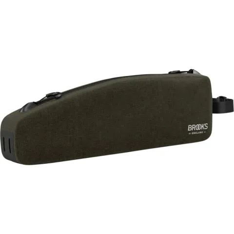 BROOKS Scape Long Top Tube Bag Mud Green - wasserdichte Oberrohrtasche 0,9 Liter aus 600D Polyester…