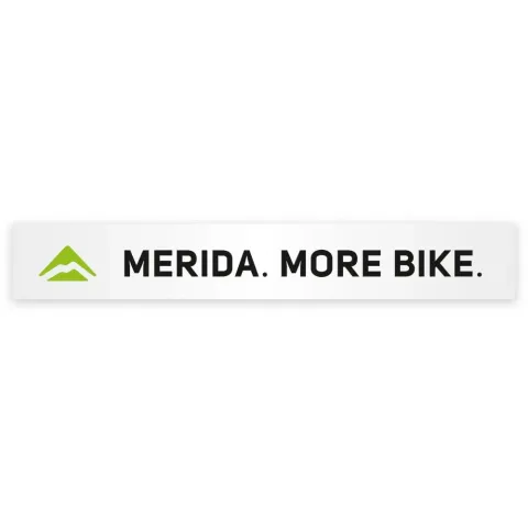 Merida Aufkleber MERIDA. MORE BIKE. 100 x 15 mm Weiß - stilvolles Bike-Dekor