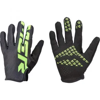 Merida Handschuhe TRAIL L Schwarz/grün - atmungsaktive MTB-Radhandschuhe mit Grip