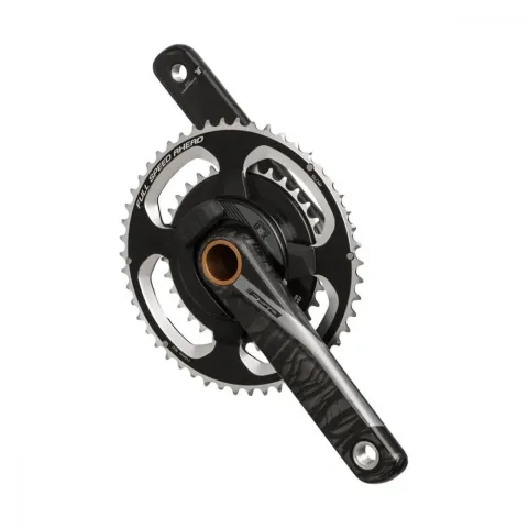 FSA Kurbelgarnitur Powerbox Road Carbon 180 mm Schwarz - präzise Leistungsmessung