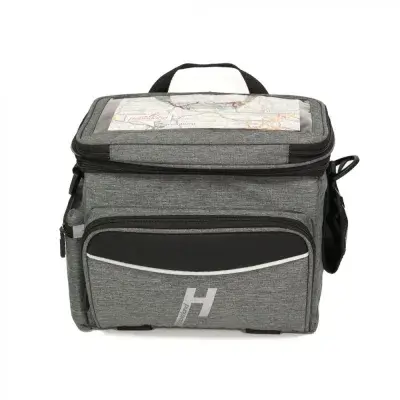 Haberland Lenkertasche 10l Max Plus grau - praktische Lenkertasche mit KLICKfix