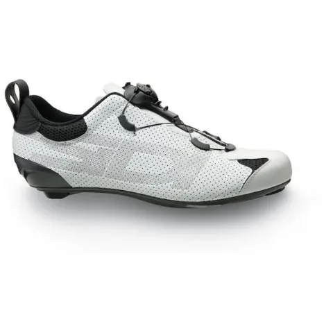 Sidi ROAD Tri-Sixty white 42.5 Weiß - leichter Triathlon-Rennradschuh mit Carbonsohle