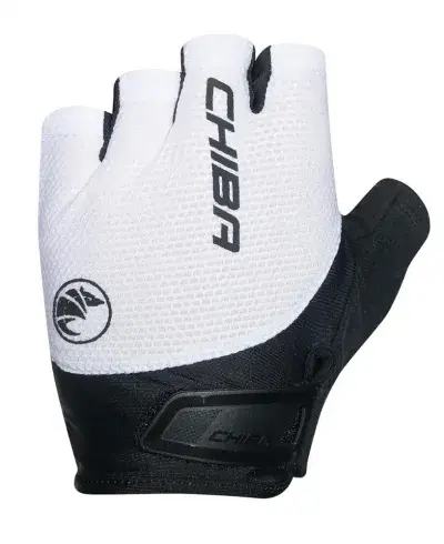 CHIBA Gel Air - Radhandschuhe kurz, weiß, Größe L, mit Gelpolsterung