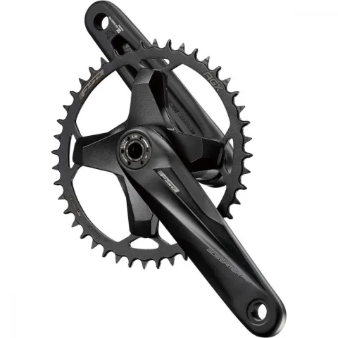 FSA Kurbelgarnitur Gossamer Pro MegaExo AGX+ 165 mm Schwarz - steife Performance für Gravel & Road
