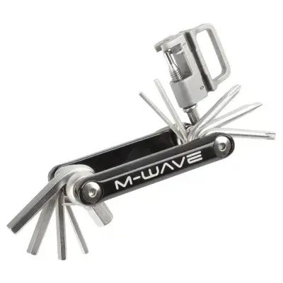 M-WAVE Mini 15 Multitool - Kompaktes Fahrrad-Multitool mit 15 Funktionen
