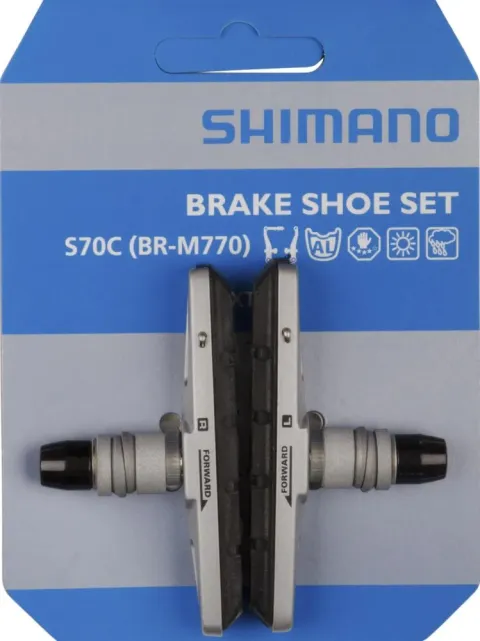 SHIMANO Bremsschuh S70C Cartridge BR-T670 ? für Alufelgen, Silber