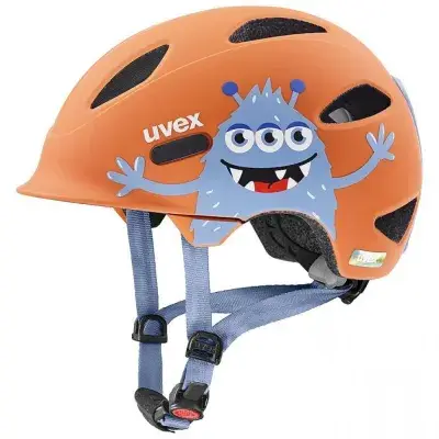 uvex OYO Style Kinderhelm in Monster Papaya Matt (45-50 cm), mit xTRA Shield und KID PROtect…