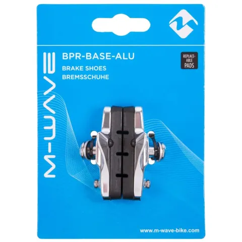 M-WAVE BPR-RR-Base-Alu Bremsschuhe Aluminium-Träger mit austauschbaren Belägen für Rennräder