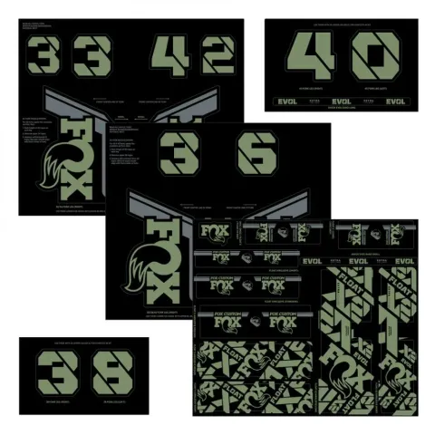 FOX FOX Decal 2021 AM Custom, Pistachio AC - individuelles Gabel- & Dämpfer-Dekor