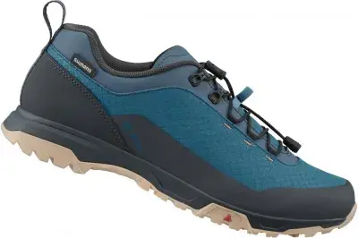 SHIMANO Fahrradschuhe ET501 Herren/Damen MTB Flatpedal Fahrradschuhe 42 Blau