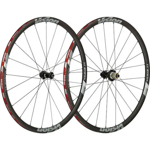 Vision Laufradsatz Trimax 25 Disc Clincher 622x17 mm Schwarz - schneller Allround-Disc-Laufradsatz