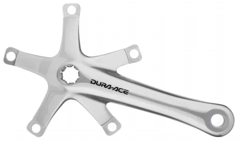 SHIMANO Kurbelgarnitur DURA-ACE TRACK FC-7710 167,5 Silber - Highend Bahnkurbel aktuelle Generation
