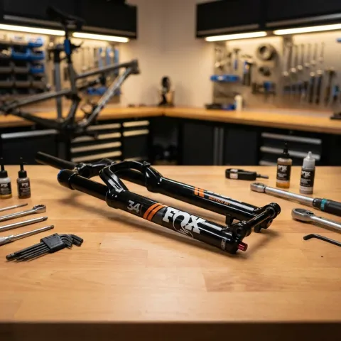 FOX Service Set 34 27.5in 160 15x110 QR Shiny Black - modernes Lower Leg Assy für Federgabelservice