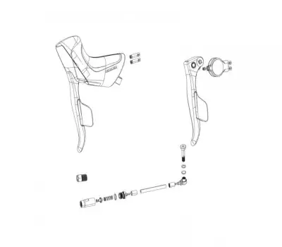 SRAM Force AXS E1 Schalt-/Bremshebel rechts inkl. Befestigung - Elektronische Rennrad Schaltung -…