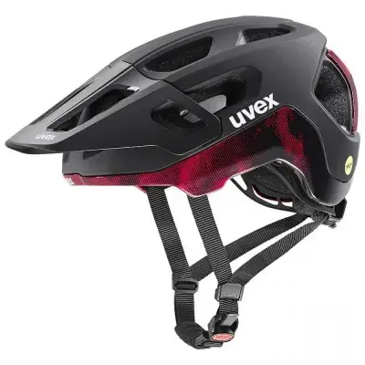 uvex react MIPS MTB-Helm black-ruby red matt, Größe 52-56 cm, MIPS-Schutz, IAS-System,…