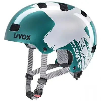 Uvex Kid 3 Kinder-Fahrradhelm teal-silver 51-55 cm - robuster Hartschalenhelm mit EPS-Innenschale,…