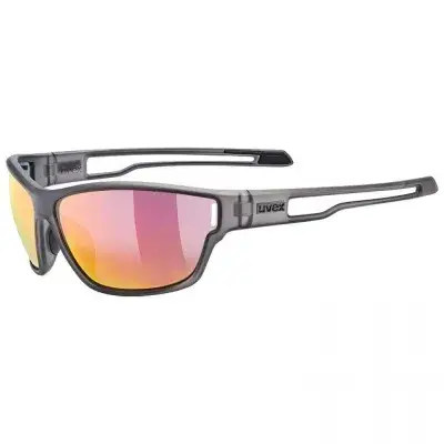 UVEX Sportstyle 806 Sportbrille smoke matt, bruchsicher & leicht, 100% UV-Schutz, für Radfahren,…