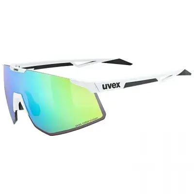 uvex Sportbrille pace perform CV white matt glossy green, mit colorvision für kontrastreiche Sicht,…