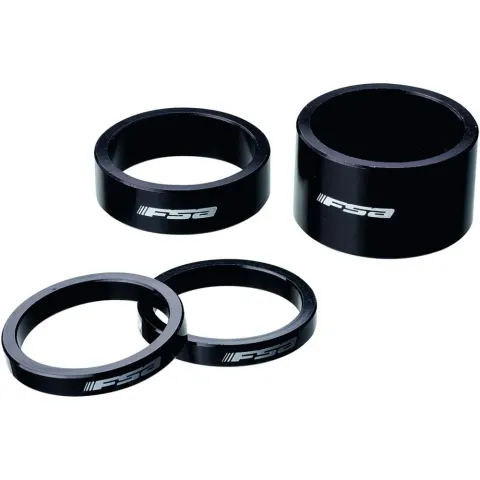 FSA Vorbauspacer Alu 1 1/8" 20 mm Schwarz - präzise Lenkerhöhen-Anpassung