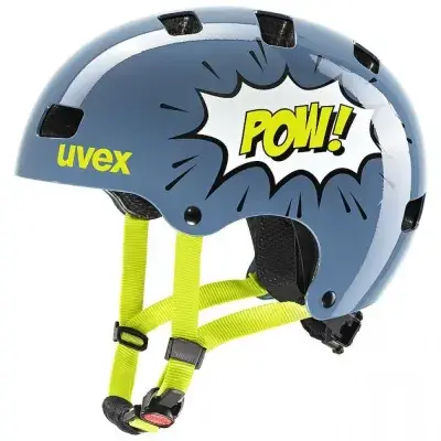 Uvex kid 3 Kinderfahrradhelm stone blue pow 51-55cm robuster Hartschalenhelm mit…
