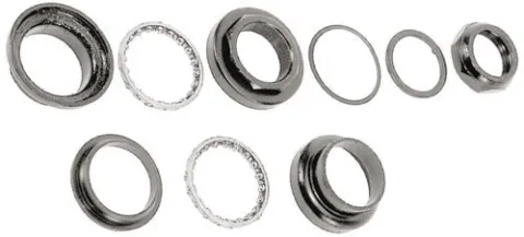 Steuersatz Stahl 1 1/8" - 2-fach gedichteter Gewindesteuersatz, verchromt, 25,4 / 34,0 / 30,0 mm -…