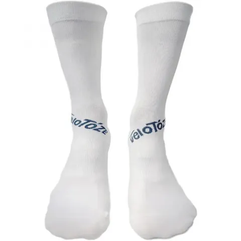 VeloToze Socken Leightweight weiß S/M (37-42,5) - ultraleichte Fahrradsocken für maximale…